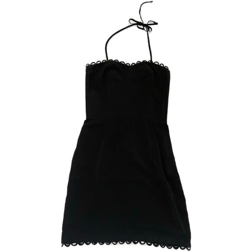 Amanda Uprichard Looped Mini Dress in Black